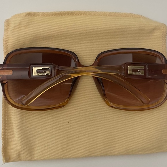 Gucci Square Brown Vintage Sunglasses 2477/S - Picture 7 of 10